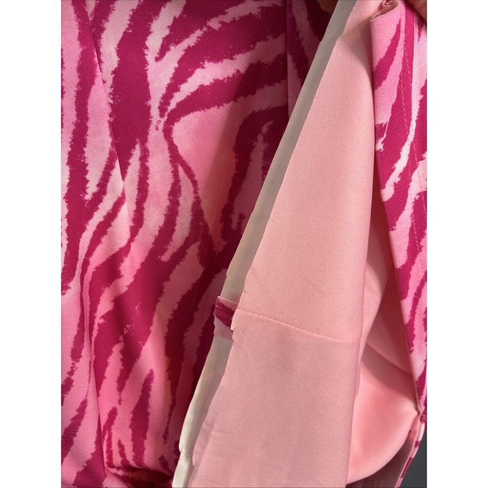 Vivienne Hu Cut Out Bodycon Cocktail Dress Sz 4 Bold Pink Zebra Print Party READ - Picture 10 of 16